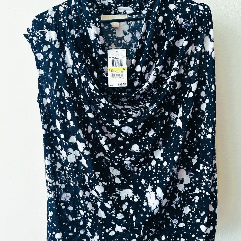New Michael Kors Cow Neck Blouse. Size M
